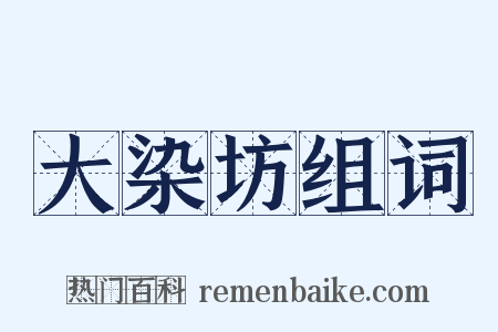 大染坊组词是什么意思的图片